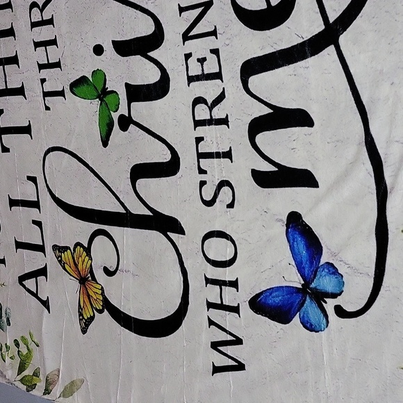 622- Religious Motivational Blanket Throw NWT - Picture 3 of 8